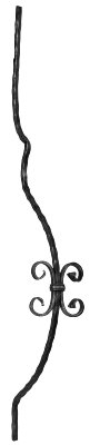 Bauchstab - Laenge- 1000 mm - Material- 12x12 mm - Stahl S235JR- roh-30-1173.8