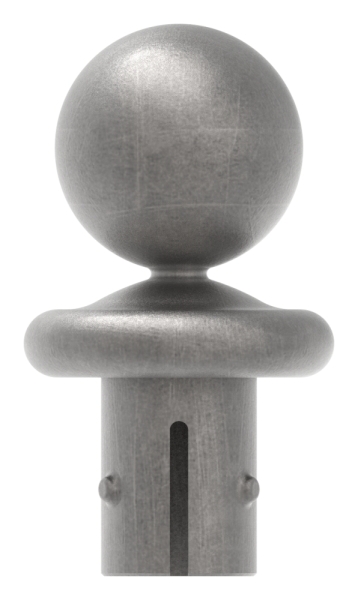 Kugelrohrknopf fuer Ø 33-7x2-5-2-9 mm - Stahl S235JR- roh-30-2800.8