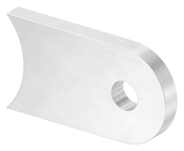 Anschweisslasche Edelstahl V2A 50 x 30 x 6 mm fuer Rohr Ø 42-4 mm geschliffen-88-1154110-240G42.6