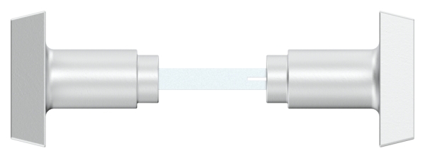 Alu-Tuerknopfpaar -quadratisch- mit Drueckerstift-12-3018.6