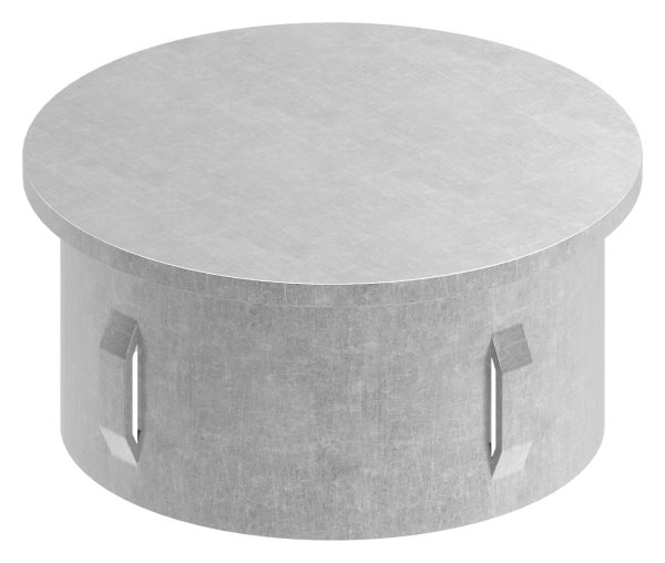 Stahlstopfen flach - fuer Rundrohr Ø 60-3x2-5-2-9 mm - Stahl S235JR- roh-30-2917.8