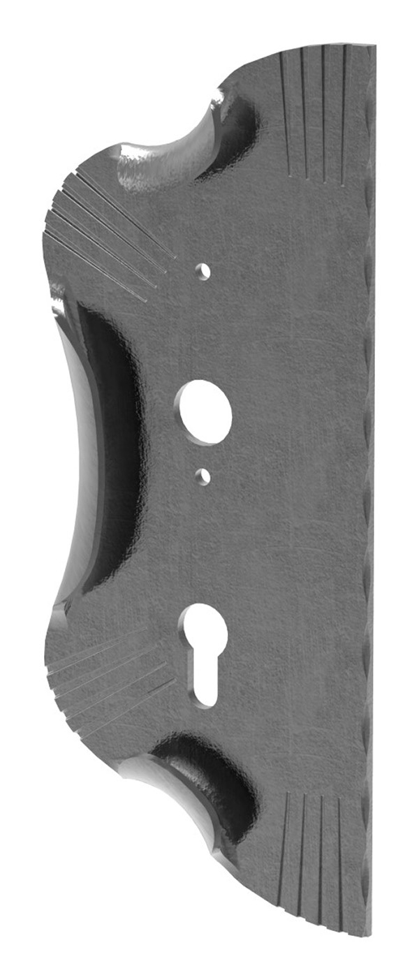 Schlossplatte links - Masse- 120x290x4 mm - Stahl S235JR- roh-30-3323.8