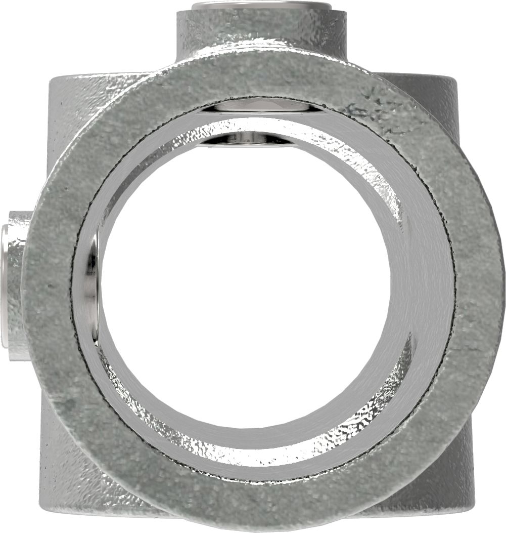 Rohrverbinder - Kreuzstueck 30-45° - 126D48 - 48-3 mm - 1 1-2- - Feuerverzinkt u. Elektrogalvanisiert-126D48