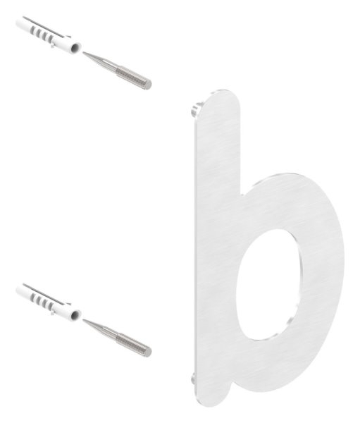 Buchstabe b - klein - Masse- 110 mm x 155 mm - V2A-11-8061.4