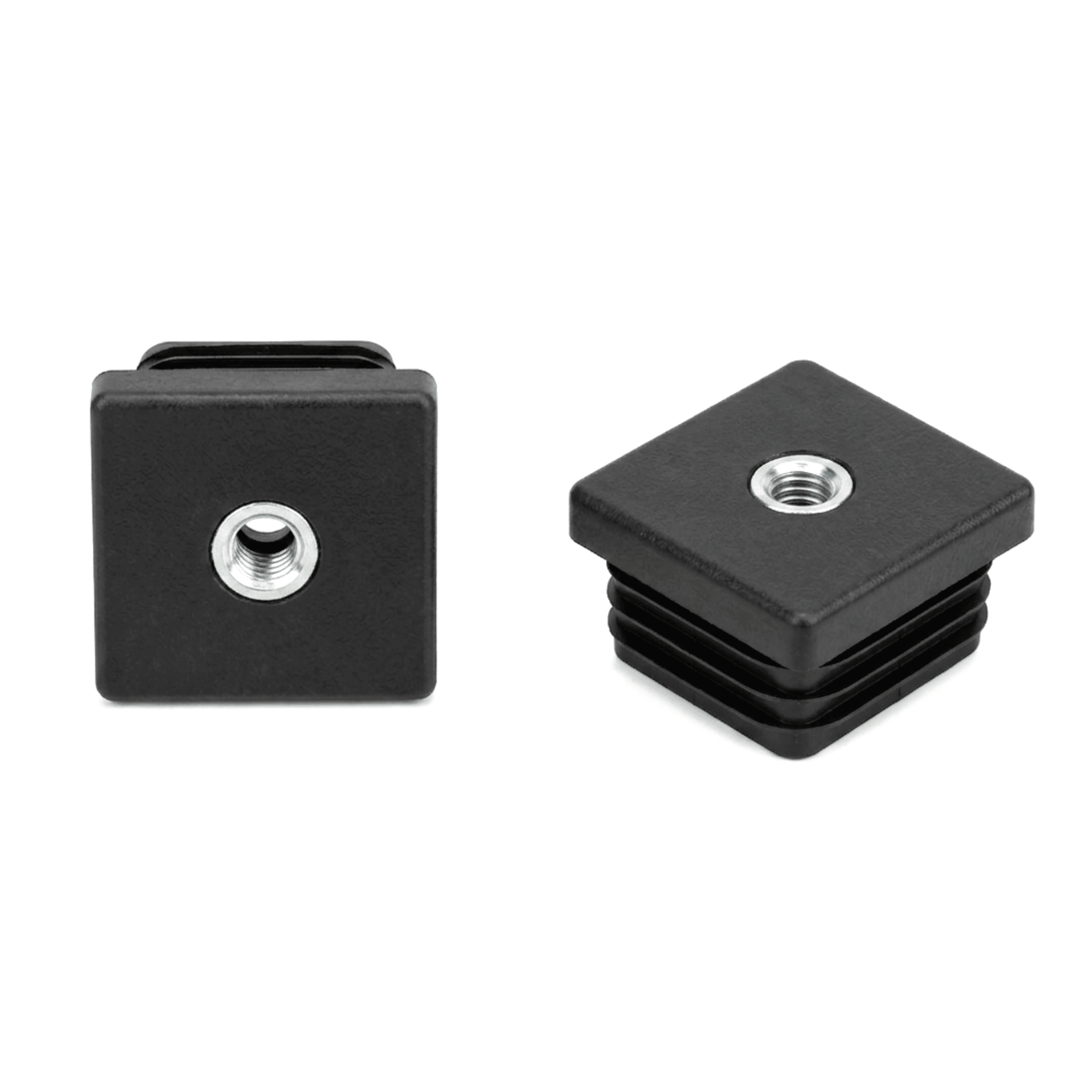 Einsteckbuchse Schwarz fuer Quadratrohre mit Gewinde M8-EINSTECKBUCHSE.QM8