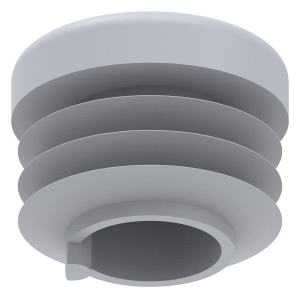 Einsteckkappe Kunststoff fuer Rohr Ø 21-3 mm Wandstaerke 1-0-2-5 mm grau-88-11177-21.G