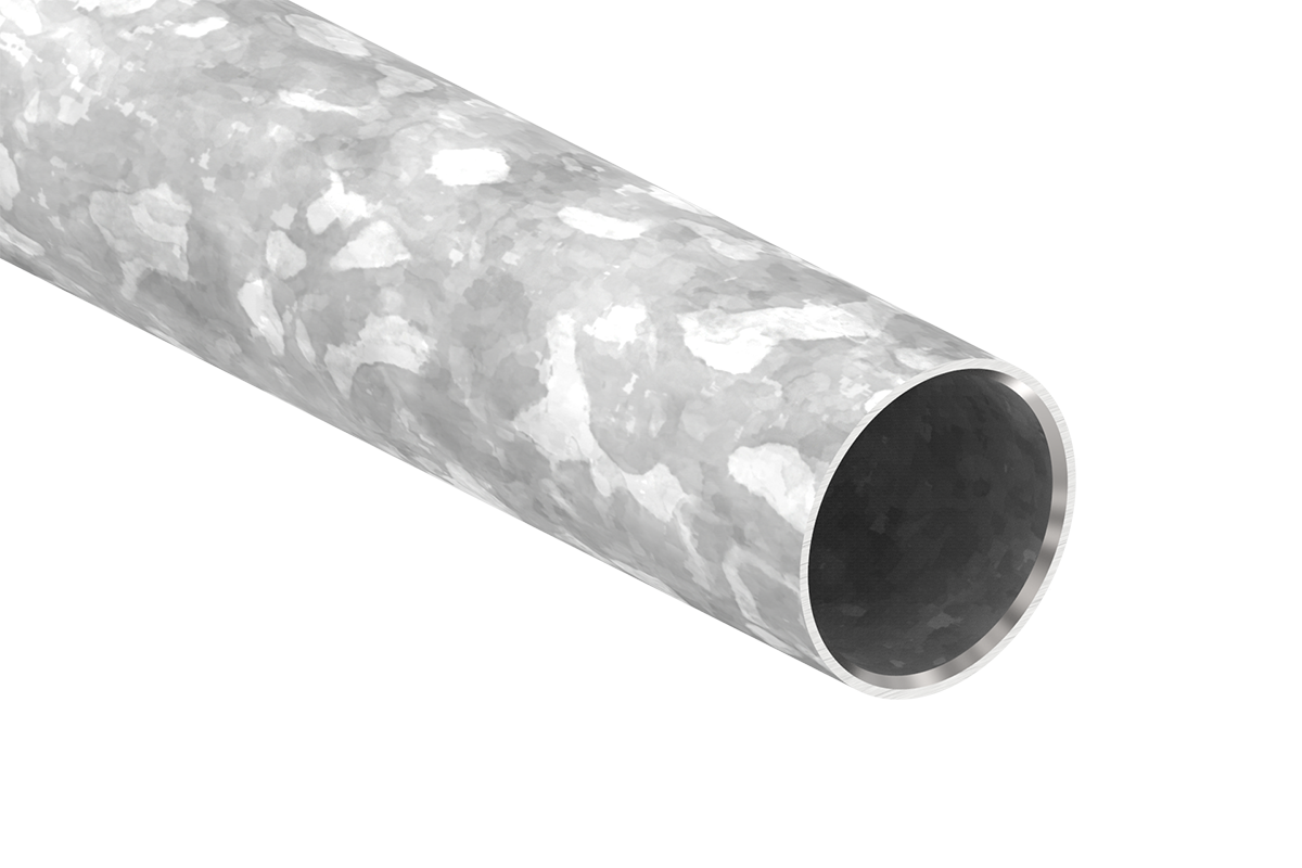 Gelaenderrohr - Ø 48-3x2-0 mm - Laenge- 6000 mm - Stahl S235JR- verzinkt-30-2248.7