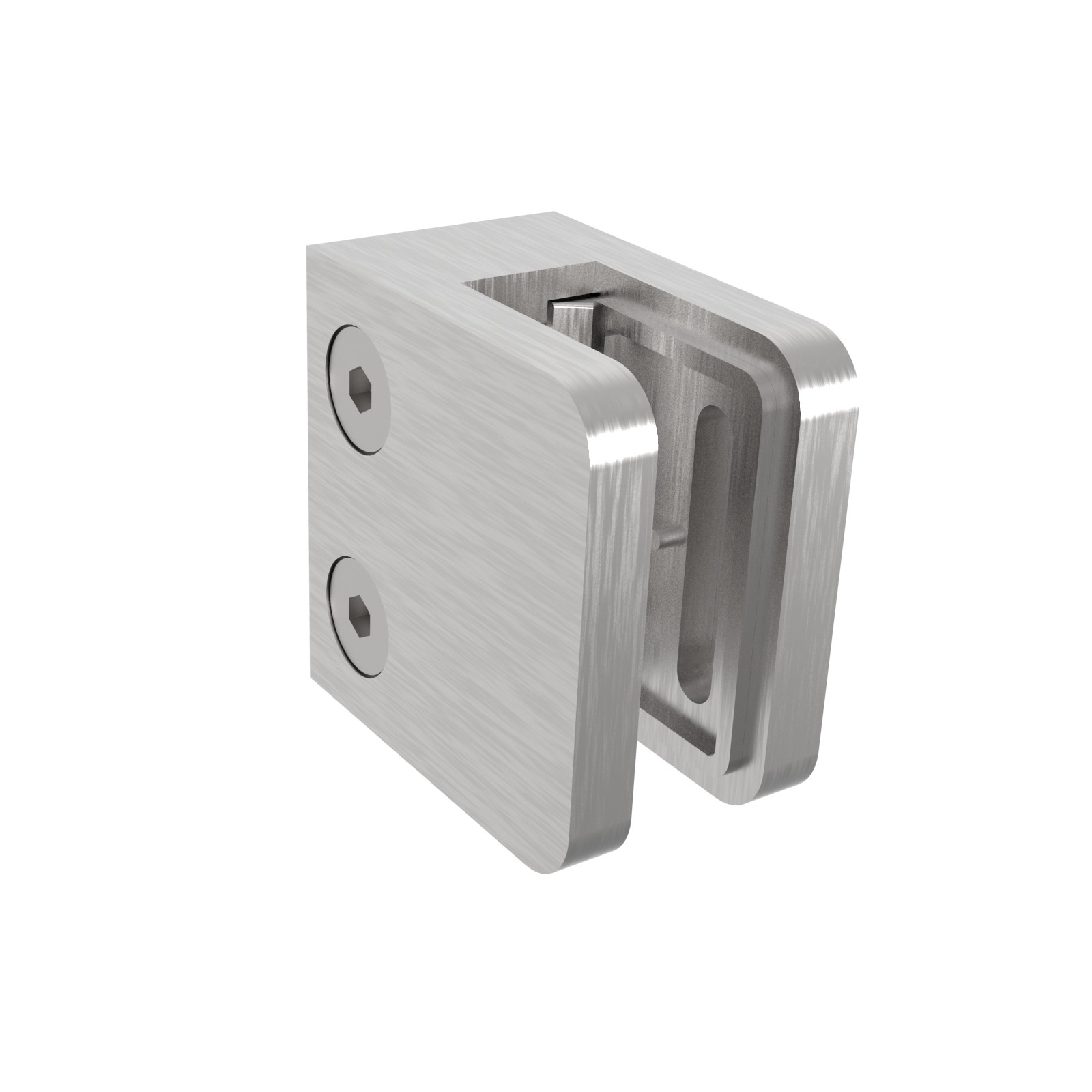 Glasklemme - Masse- 45x45x27 mm - Anschluss- Flach - Ø 48-3 mm - V2A-18.21