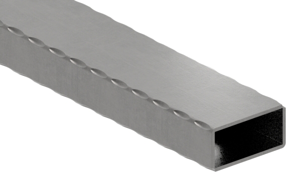 Rechteckrohr gehaemmert 60x30x2-5 mm 3000 mm Stahl S235JR- roh-30-1555.8