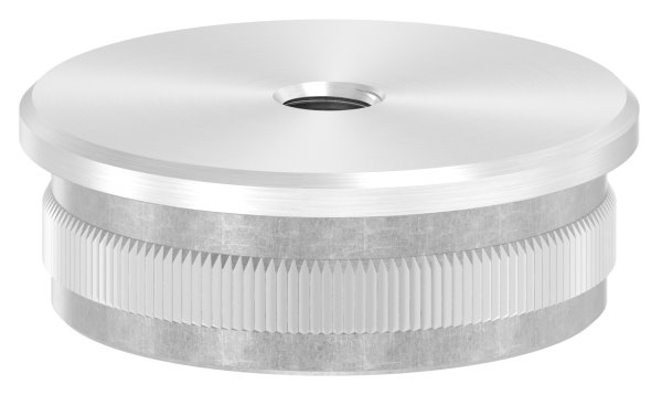 Einsteckkappe Edelstahl V2A fuer Rohr Ø 48-3x2-0 mm mit M8 Gewinde- flach-11-5242.4