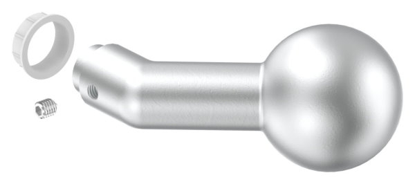 Alu-Tuerknopf gekroepft mit Kugel Ø 55 mm-12-3015.6