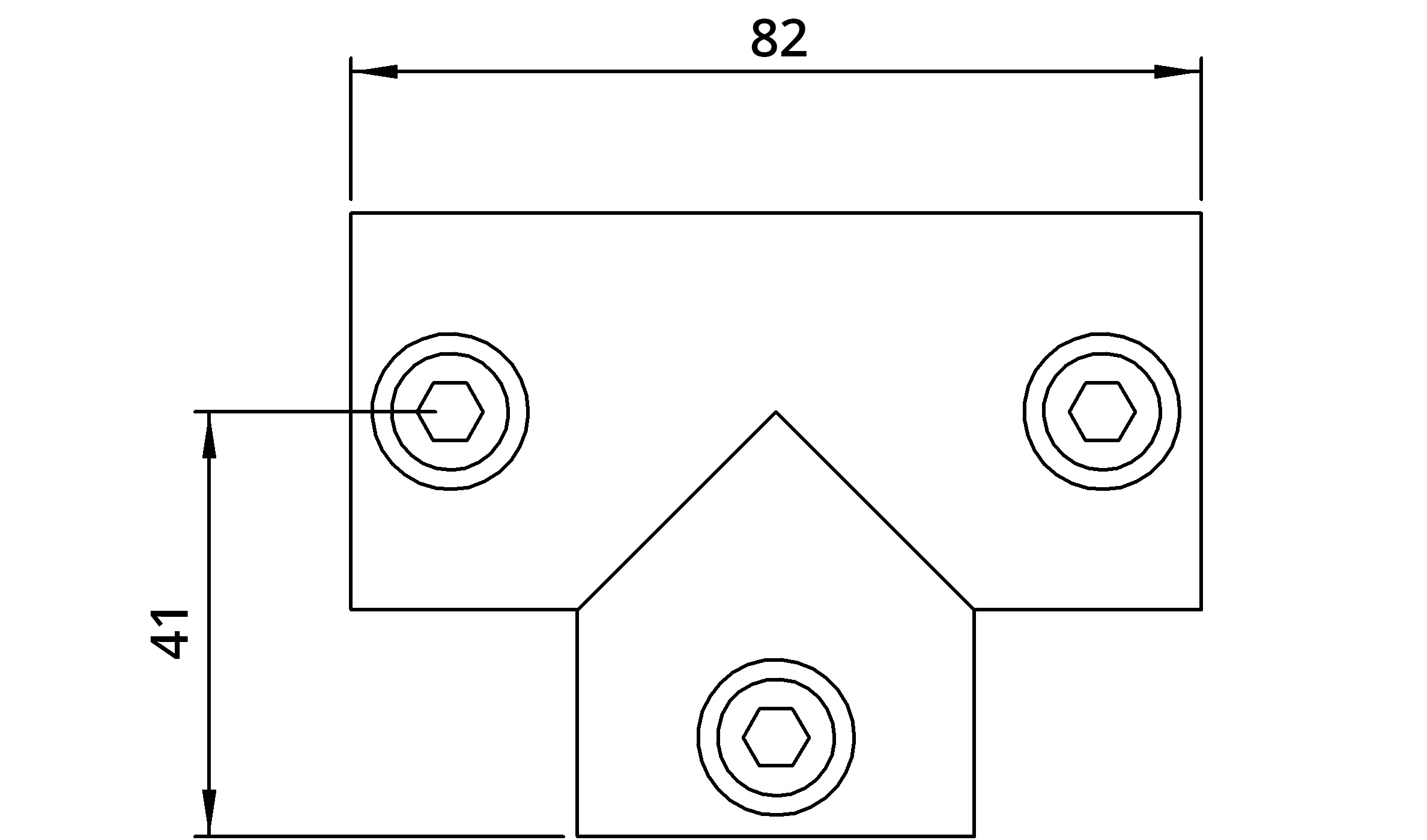 Rohrverbinder - T-Stueck lang - 104A27 - 26-9 mm - 3-4- - Feuerverzinkt u. Elektrogalvanisiert-104A27