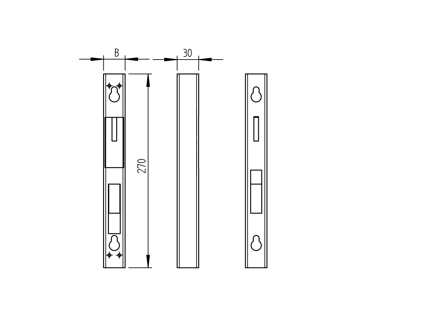 Toranschlagkasten Edelstahl AISI 304 40x30 mm geschliffen-89-11B807T40-A.4
