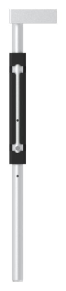 Bodenriegel mit Laenge 490mm- zum Anschrauben- RAL 9005 schwarz-88-1156710-ALU.9005