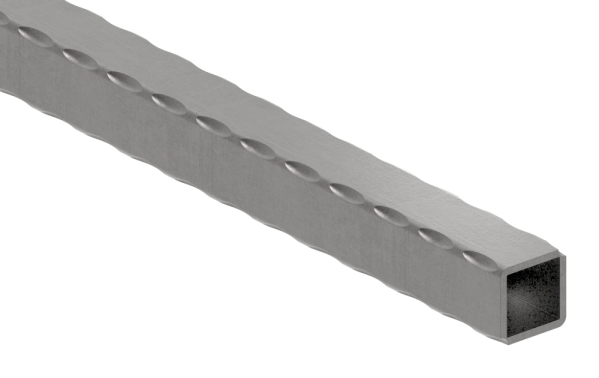 Quadratrohr gehaemmert 25x25x2-5 mm 6000 mm Stahl S235JR- roh-30-1562.8