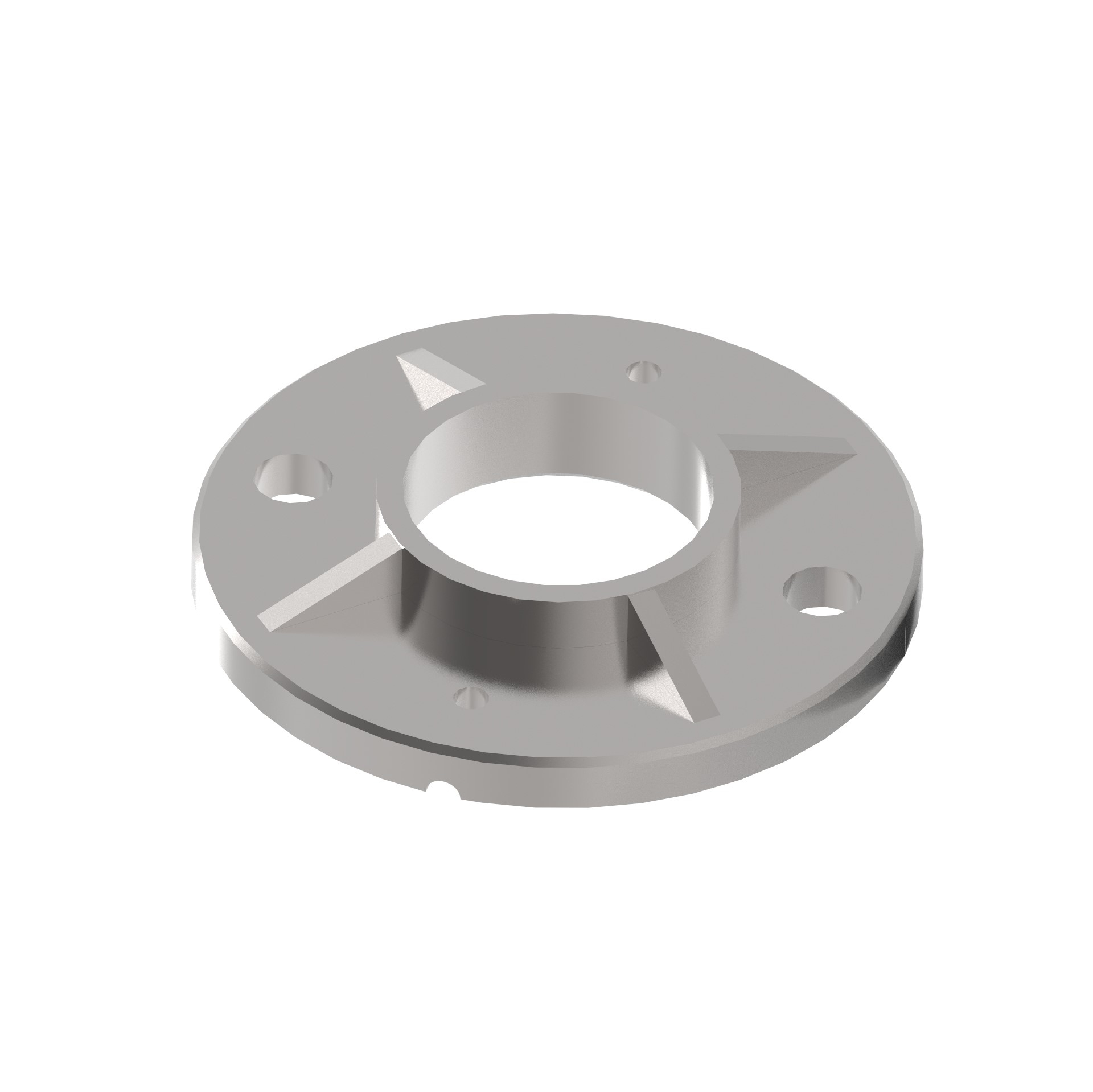 Bodenanker Masse- Ø 100x6 mm fuer Rundrohr- Ø 42-4 mm - V2A-11-3023-A.4