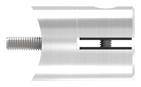 Blechhalter - Plattenhalter Ø 32 mm Edelstahl V2A – Anschluss 60-3 mm inkl- Schrauben - Gummieinlage-12-2114.4