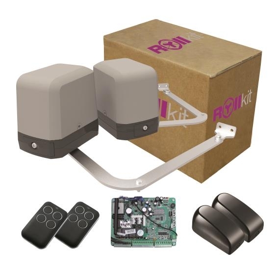 Gelenkarmantrieb Zweifluegeltor 2-5m 100kg Set Fotozellen WLAN 24V-89-11ARM2050SMARTZKIT-A.4