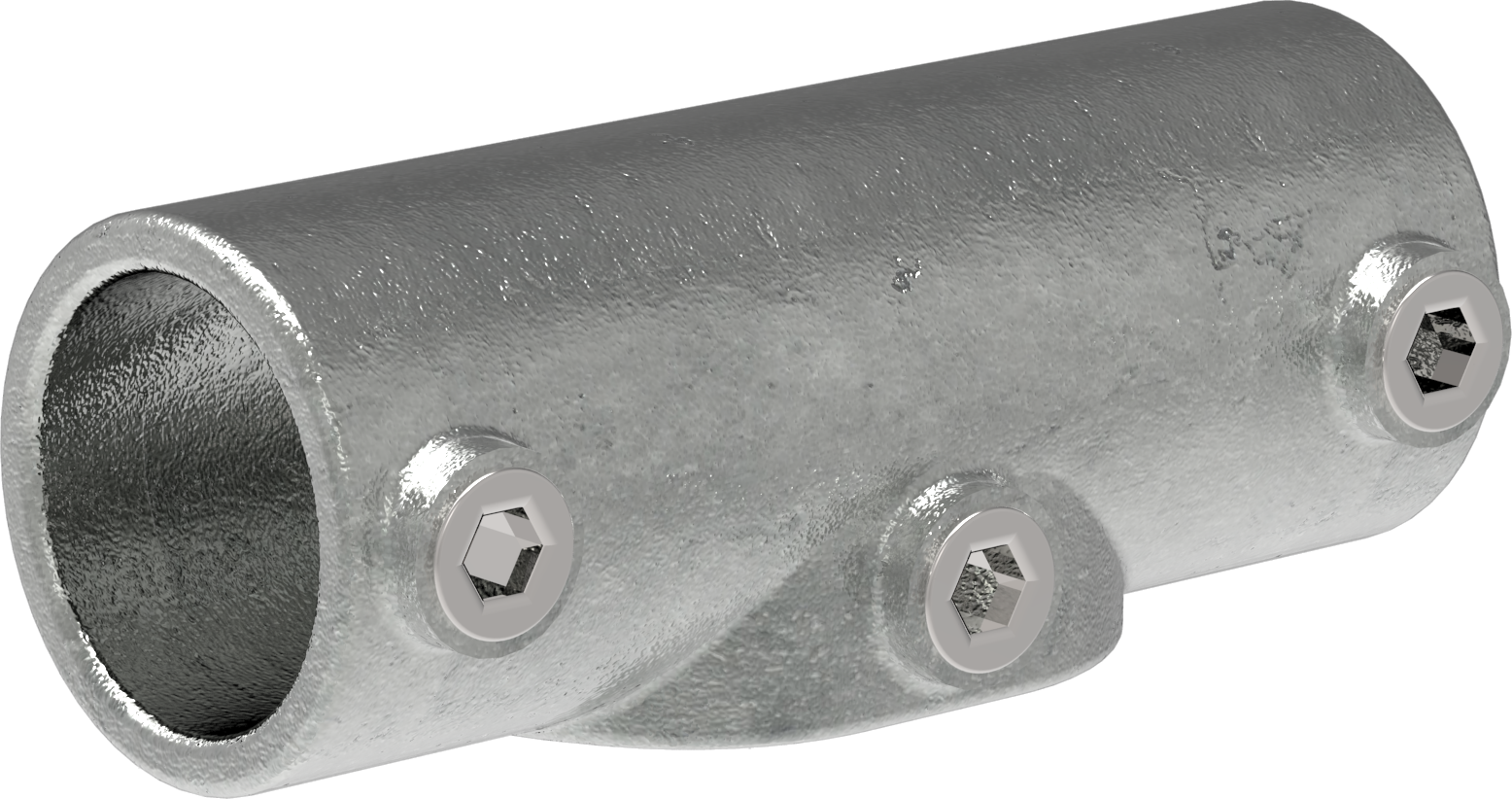 Rohrverbinder - T-Stueck 11-29° - 255D48 - 48-3 mm - 1 1-2- - Feuerverzinkt u. Elektrogalvanisiert-255D48