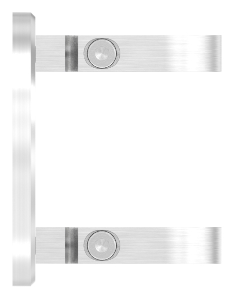 Wandbefestigung  Masse- 120x10 mm zum Spannen fuer Gelaenderpfosten Ø 42-4 mm - V2A-11-3065.4