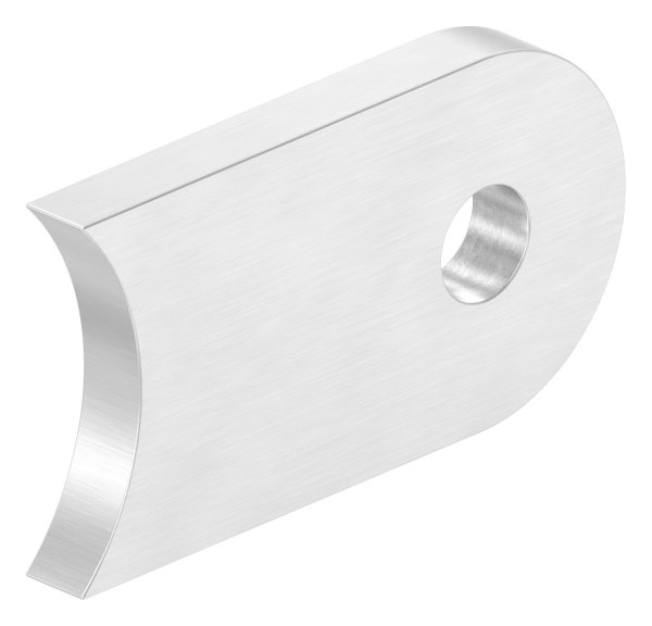 Anschweisslasche Edelstahl V2A 50 x 30 x 6 mm fuer Rohr Ø 42-4 mm geschliffen-88-1154110-240G42.6
