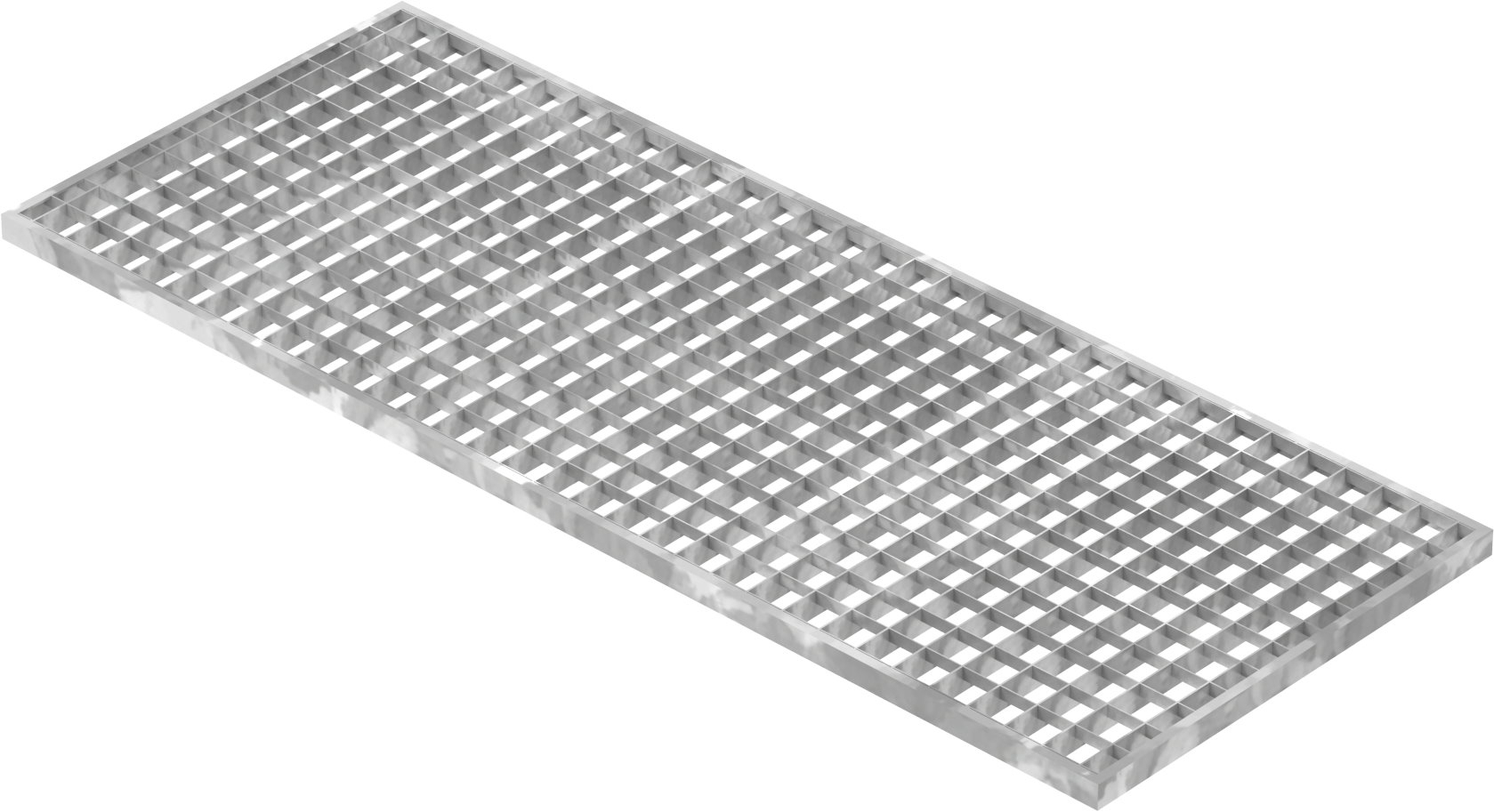 Lichtschachtrost Baunormrost - Masse-  390x990x20 mm 30-30 mm - aus S235JR -St37-2- im Vollbad feuerverzinkt-23-39993020.7
