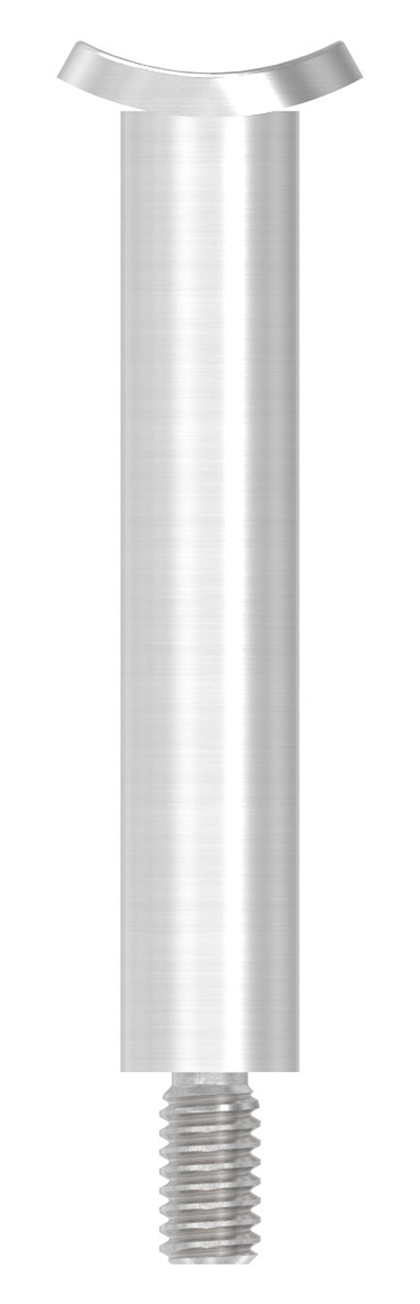 Edelstahl Traegerstift Ø 14 mm mit Halteplatte Anschluss- 42-4 mm - Aussengewinde M8 - V2A-11-3827.4