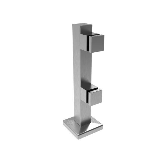 Stehender Glashalter Edelstahl AISI 304 geschliffen fuer Gelaender-89-11A6400040-A.4