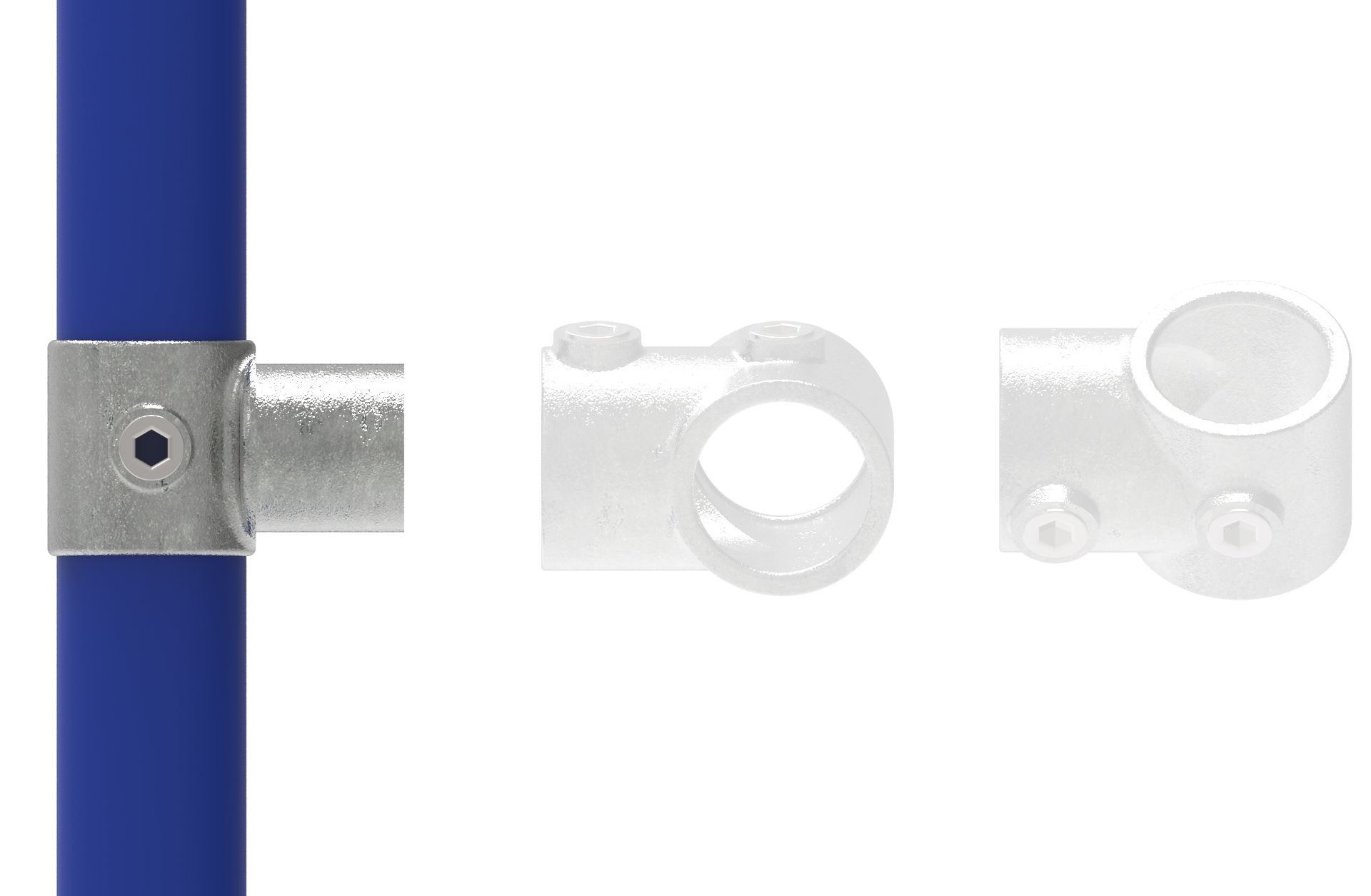 Rohrverbinder - Drehstueck - 147 - 33-7 mm - 48-3 mm - 1- - 1 1-2- - Feuerverzinkt u. Elektrogalvanisiert-147