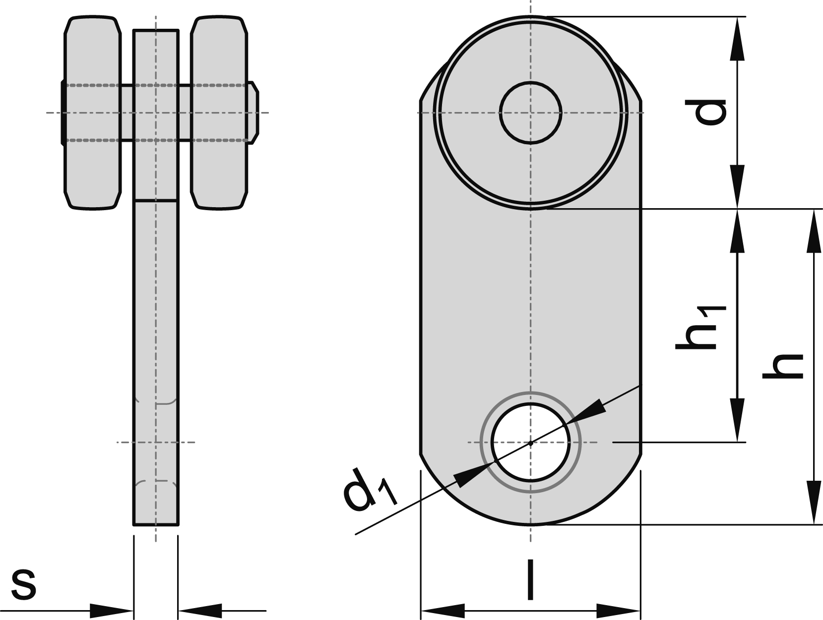 Einfachrolle zum Einhaengen MEA Gr- 1 verzinkt Ø 28 mm 10336810-60-0163.7