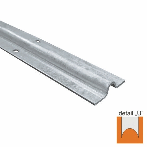 Bodenlaufschiene Stahl verzinkt 60 x 16 mm L=3000 mm U-Rille R8-89-11H39U3000-A.4