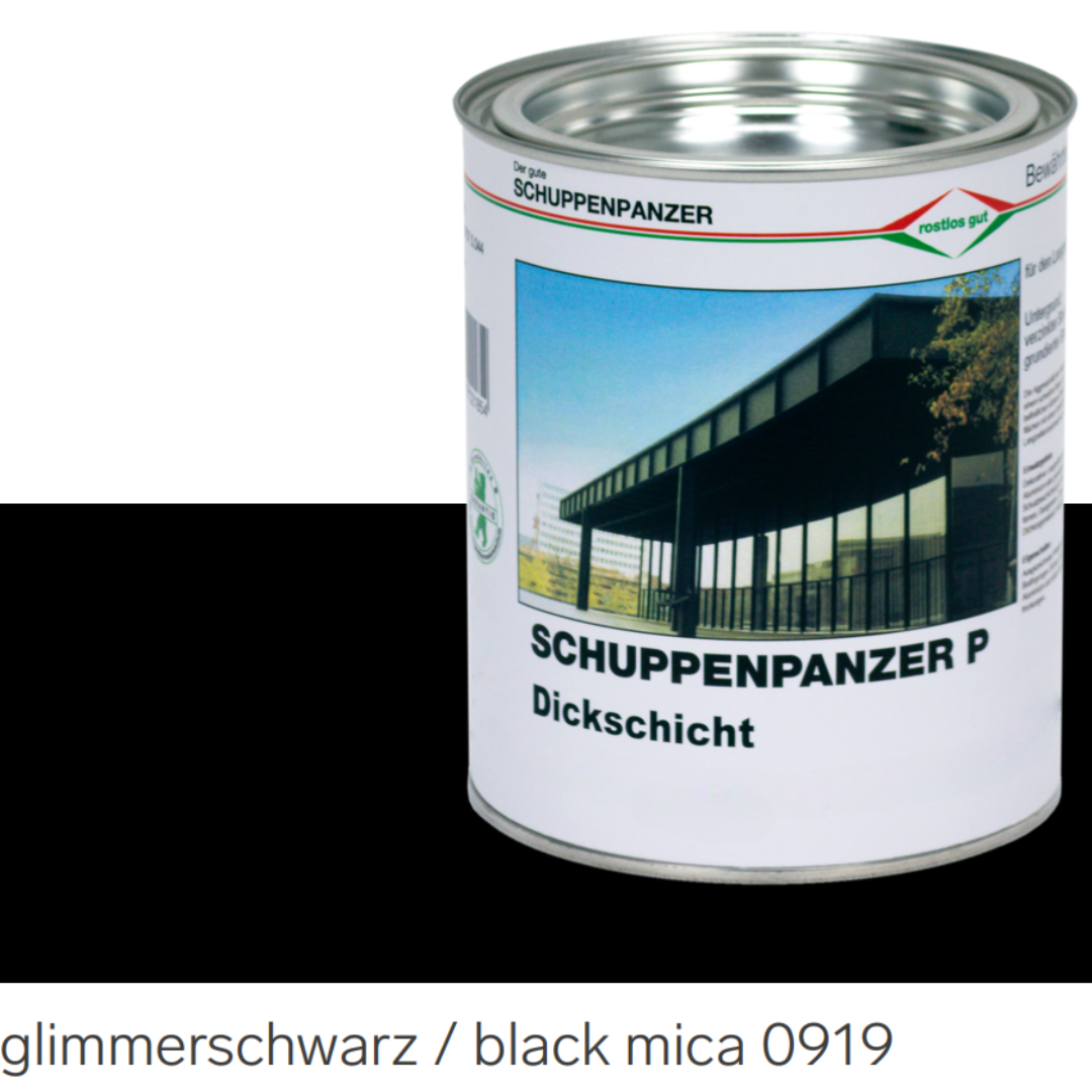 SCHUPPENPANZER-P Dickschicht 0919 glimmerschwarz fuer Zaeune und STAHL-67-1064.0