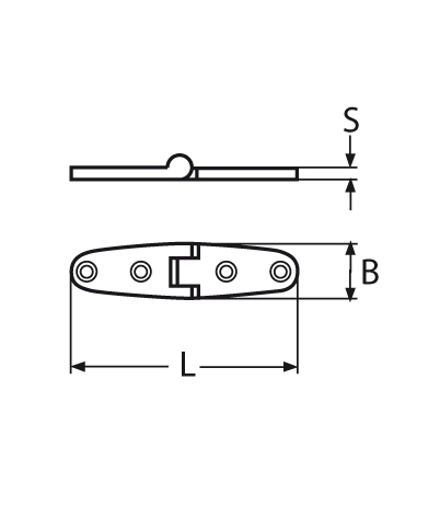 Scharnier 100 x 25 mm V4A- VPE 4 Stueck-66-64-411-82354100.25