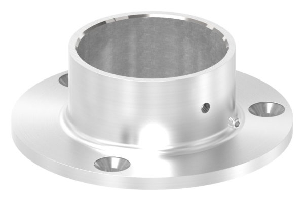 Wand- und Bodenanker Edelstahl V2A fuer Rohr Ø 60-3 mm Ronde Ø 115 mm geschliffen Korn 240-88-1154149.240