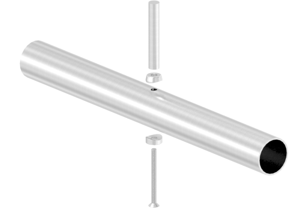 Ausgleichsstueck Edelstahl V2A Ø 48-3 mm- Ø 18 mm- Bohrung Ø 7 mm- geschliffen 240-88-1151340-240.48