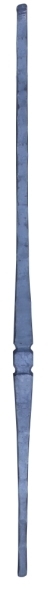 Anfangsstab - Laenge- 1200 mm - Material- 25x25 mm - Stahl S235JR- roh-30-1003.8