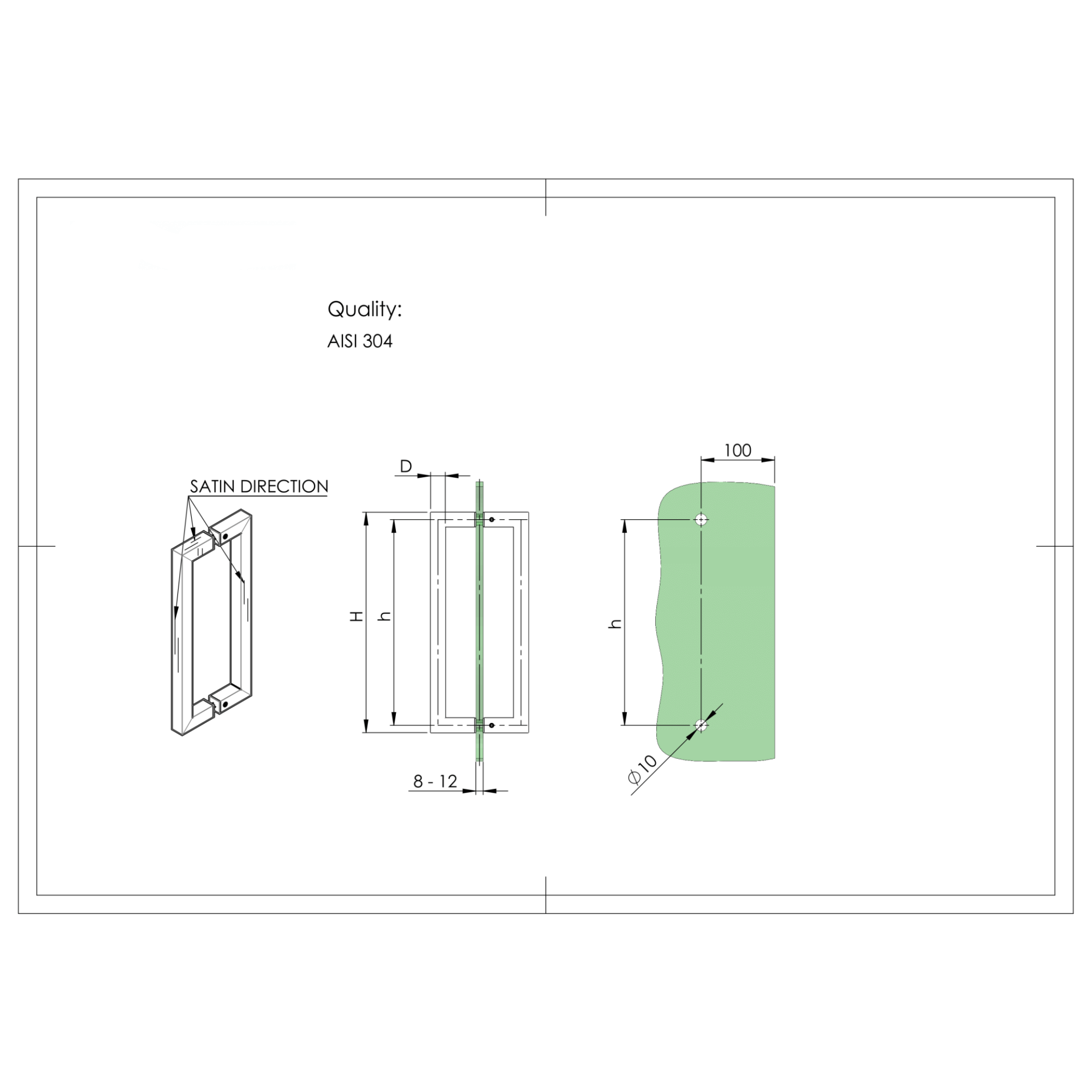 FeNau Glastuergriff Edelstahl AISI 304 Glanz D20 H320 fuer 8-12mm Glas-89-11GS304M320300PCR-A.4
