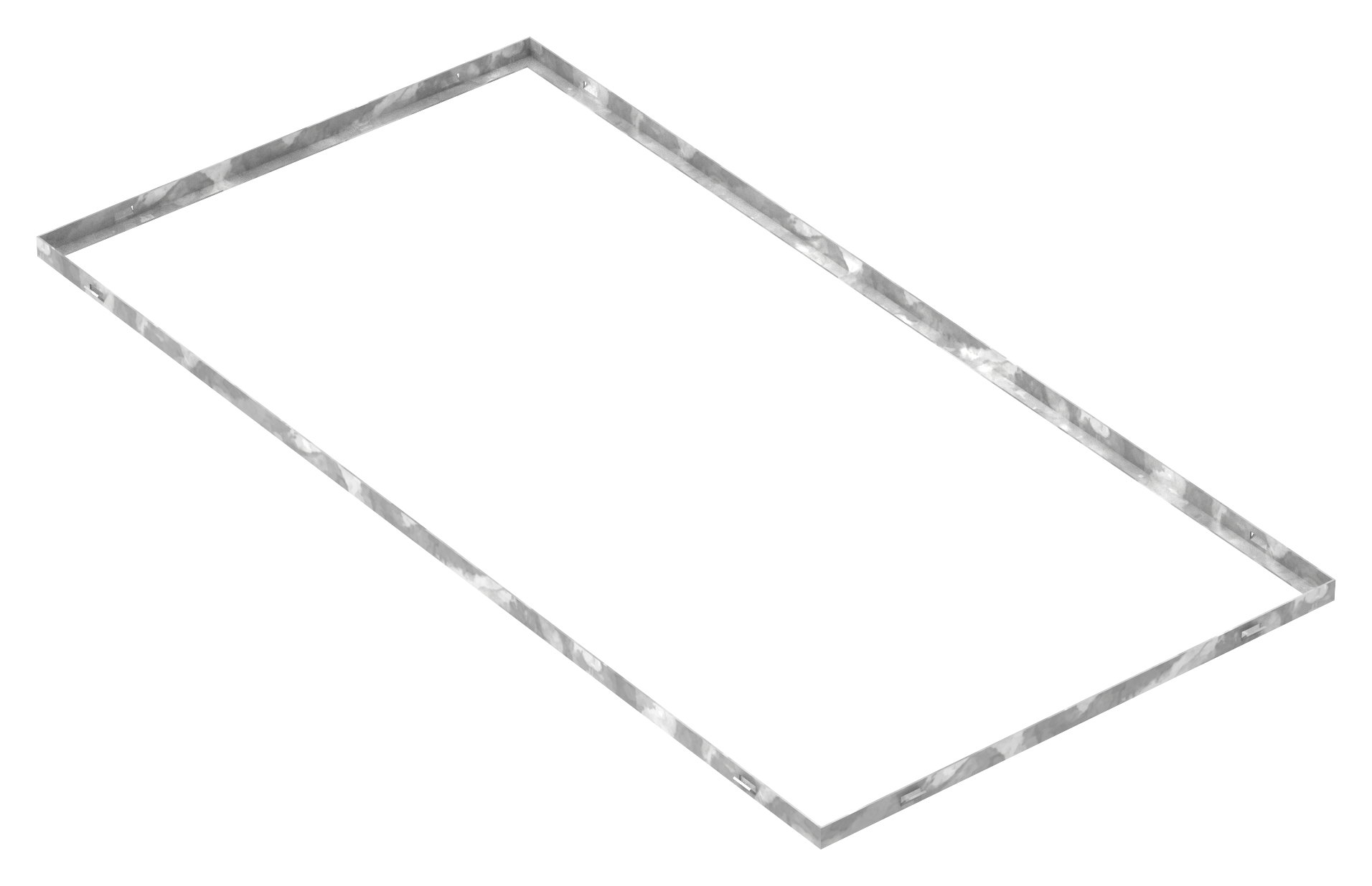 Zarge - Masse- 600x1200x23 mm - fuer Rosthoehe 20 mm - aus S235JR -St37-2- feuerverzinkt-23-6012020.7