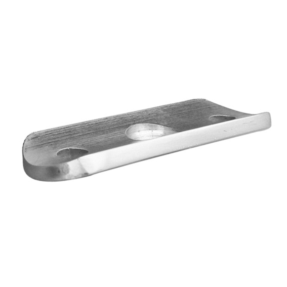 Anschraubplatte Edelstahl AISI 316 fuer Handlauf Ø 42-4 mm- 64x24x3-5 mm Schliff-89-11A141800042-A.4