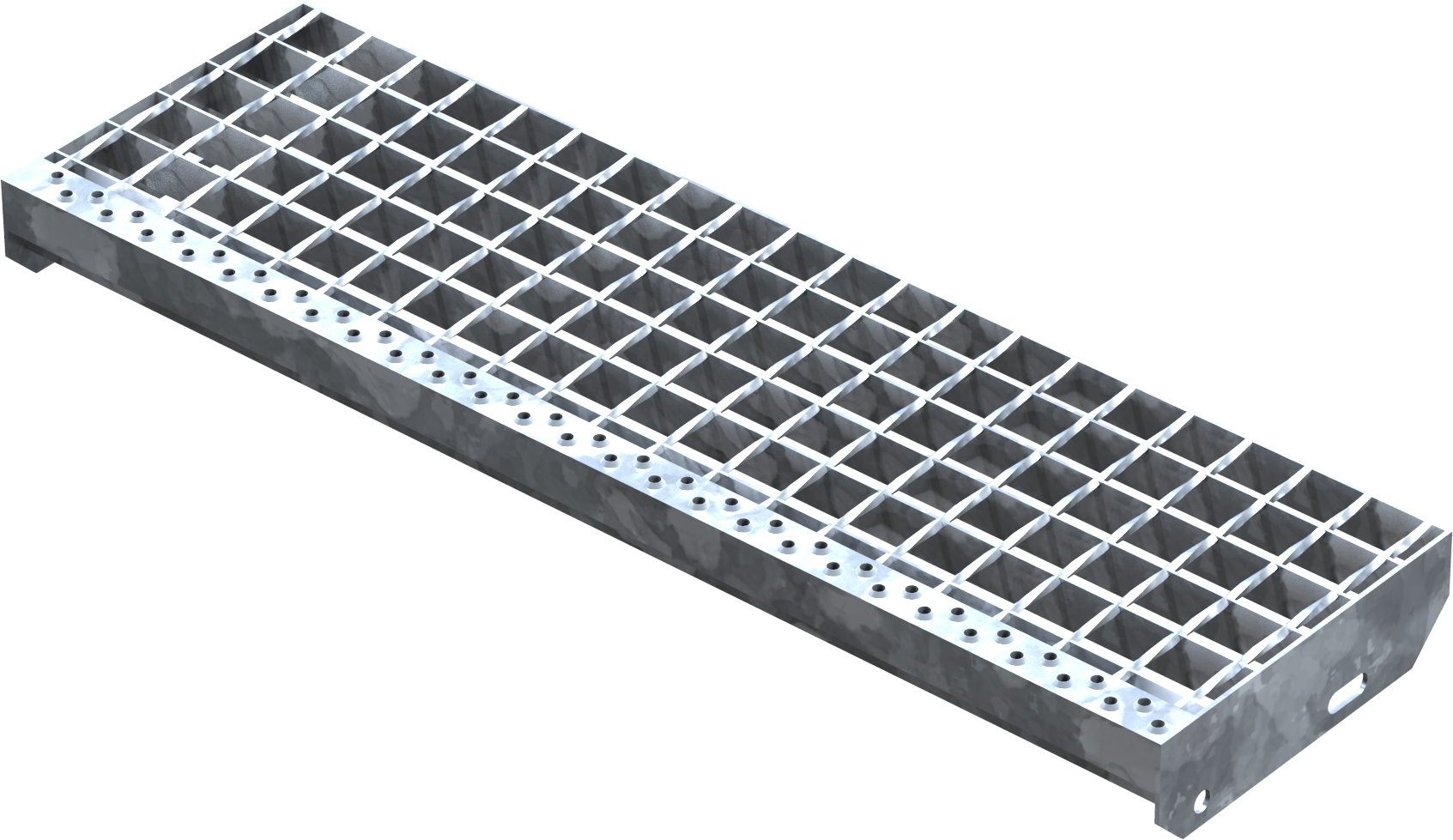 Schweisspressroststufe Metallstufe 700x240 mm Masche 34-38 mm Tragstab 30-3 mm S235JR feuerverzinkt-25-702430302.7