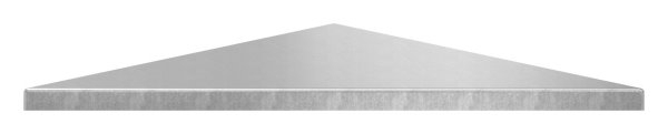 Pfeilerbedecker - fuer Quadratrohr - Masse- 200x200 mm - Stahl S235JR- roh-30-2458.8