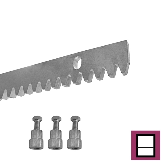 Stahlzahnstange feuerverzinkt 30 x 8 mm L=1000 mm Modul 4 fuer Schiebetore-89-11H01FE30X8H-A.4