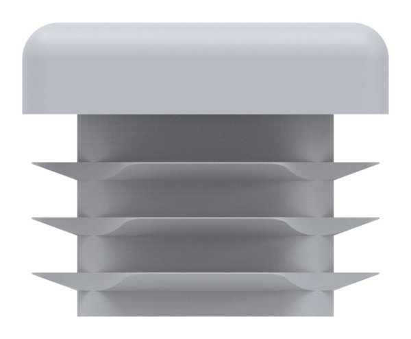 Einsteckkappe Kunststoff fuer Quadratrohr 20 x 20 mm- Wandstaerke 1-5-2-0 mm- grau-88-11178-20X20.G