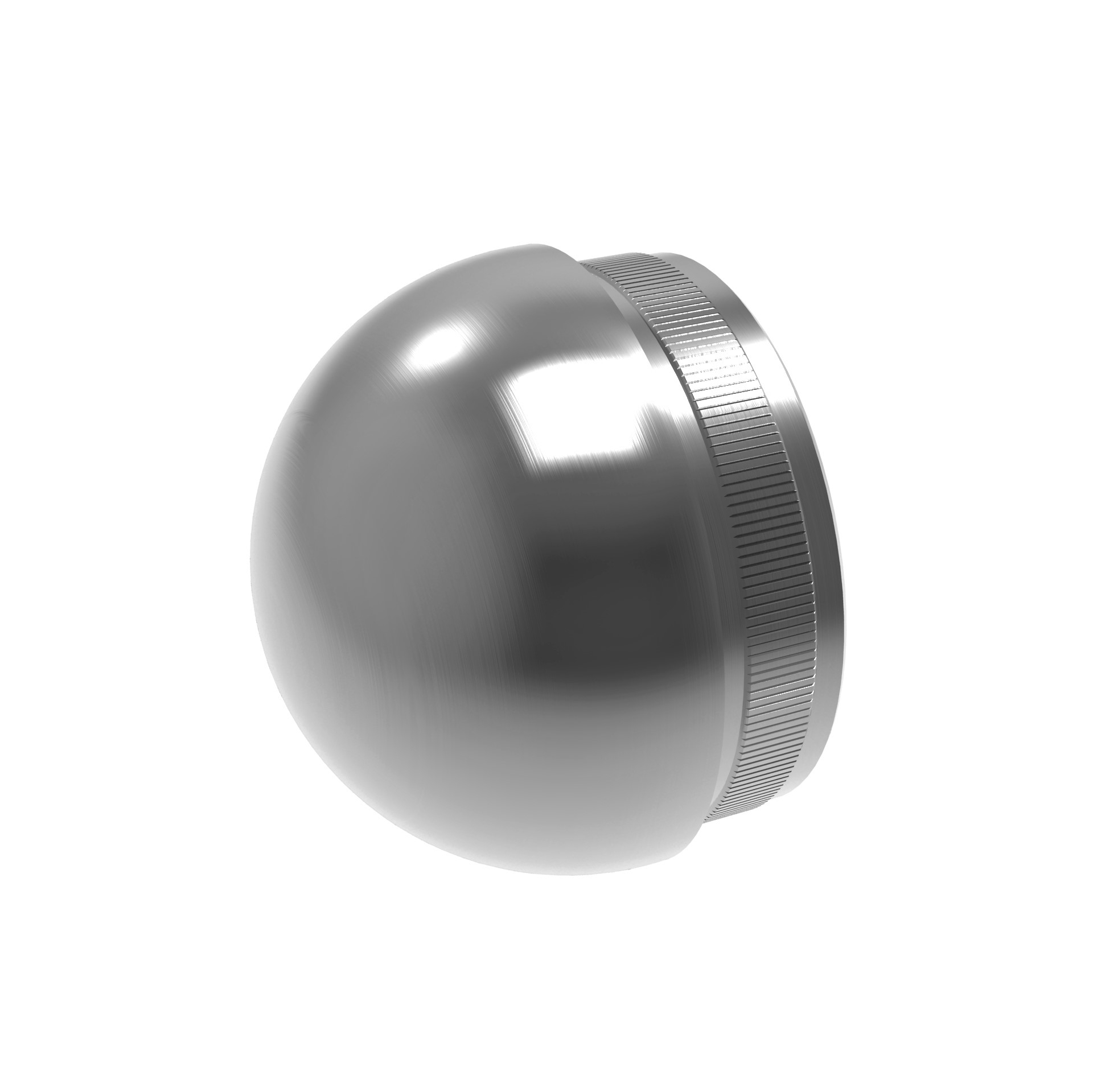 Rohrstopfen halbrund gegossen fuer Rundrohr- Ø 42-4x2-0 mm V2A-11-5221-A.4