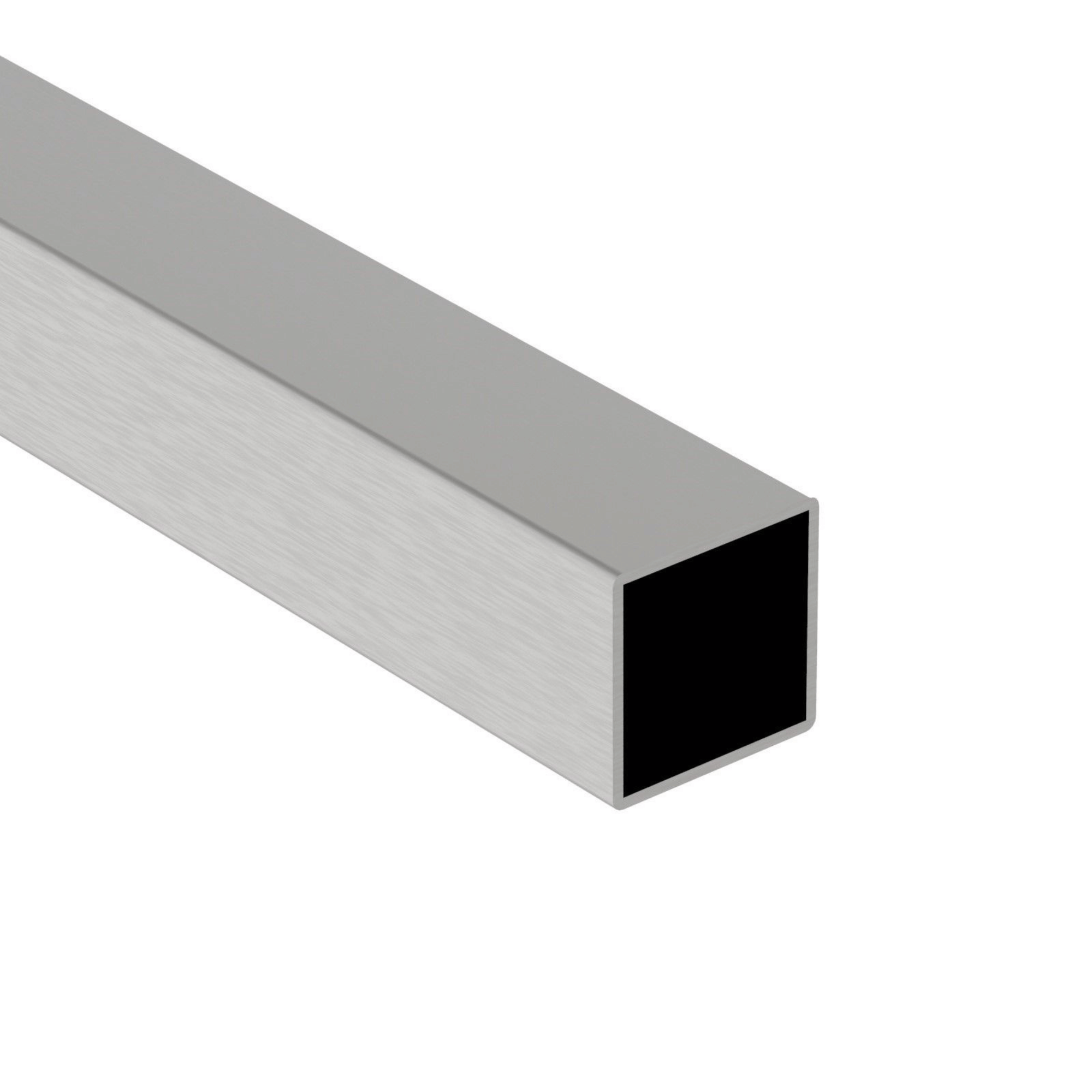 Edelstahl Vierkantrohr AISI 304 40x40x2 mm geschliffen 6000 mm-89-11A40X40X26000-A.4