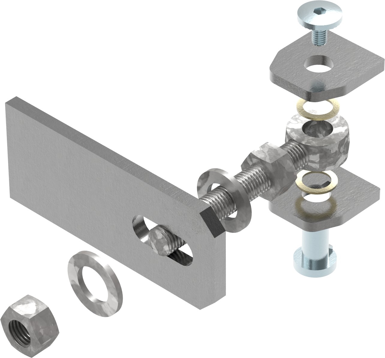 Torband M16 verstellbar mit Langlochlasche Stahl -roh- S235JR-30-3509.8