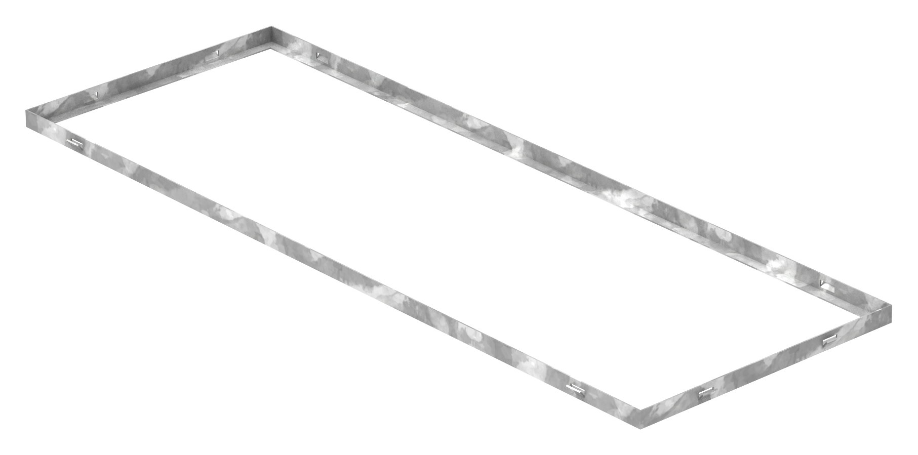 Zarge - Masse- 400x1100x23 mm - fuer Rosthoehe 20 mm - aus S235JR -St37-2- bandverzinkt-23-4011020.7