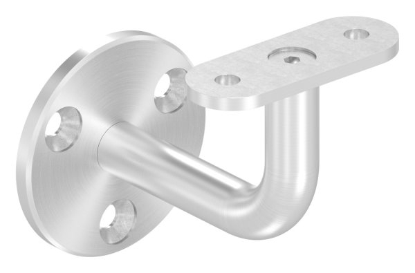 Handlaufhalter V2A Ronde 60x5 mm Buegel Ø 14 mm Wandabstand 75 mm ohne Kabel-88-1150226-240.00