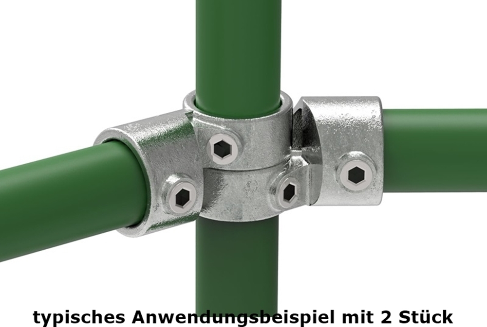 Rohrverbinder Winkelgelenk verstellbar Ø 60-3 mm -2- - Temperguss verzinkt - 148E60-148E60