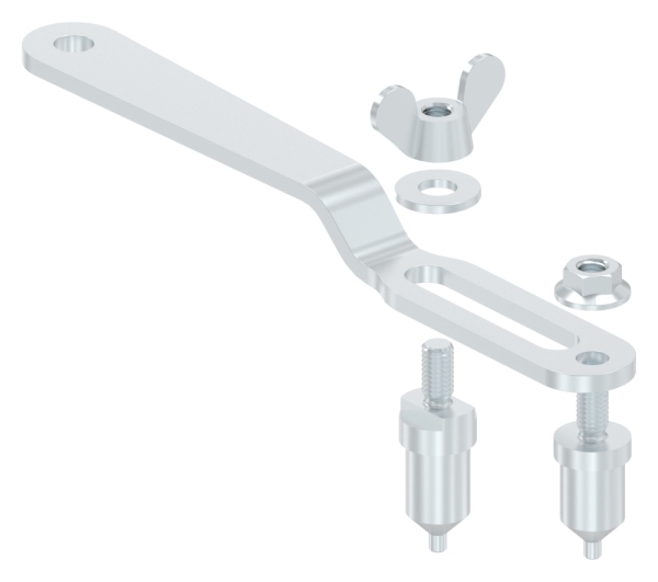 Einstellschluessel V2A 11-5-38-5 mm fuer Glasschiebetuer-88-1160832.240